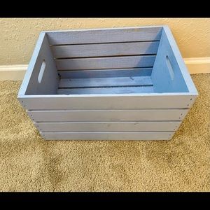 Light blue wooden crate